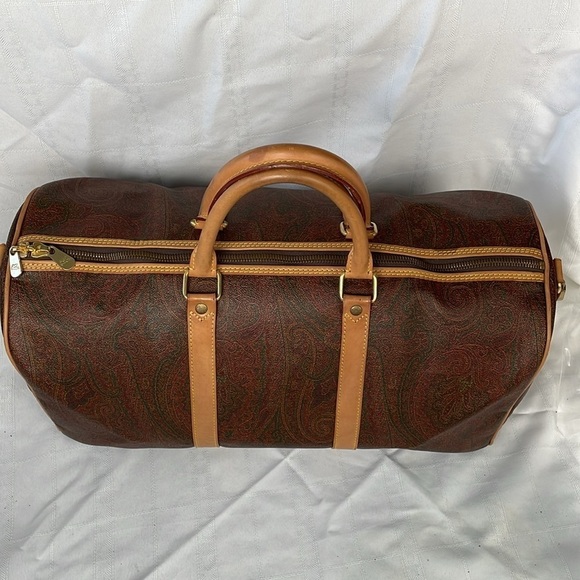 Etro Paisley Large Travel Duffel Duffle Bag Carryon - Picture 4 of 17